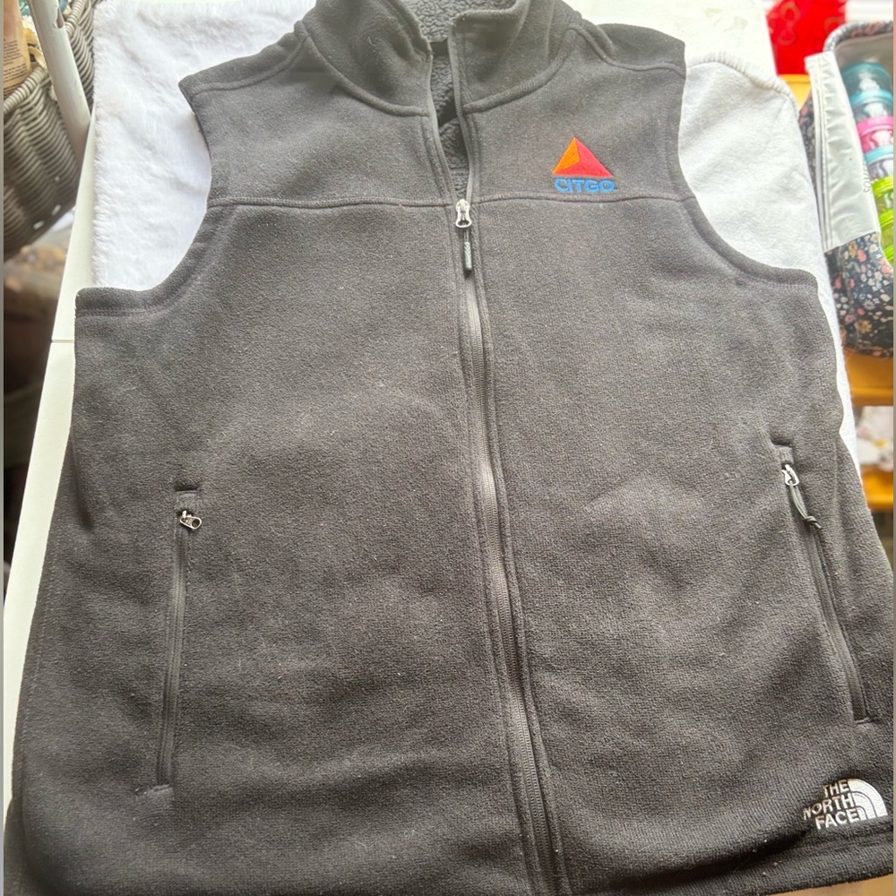 The North Face Fleece Vest Citgo logo